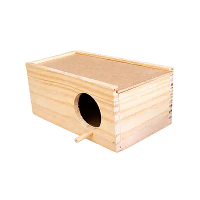 Ninho de Madeira Pinus Zoopet para Agapornis
