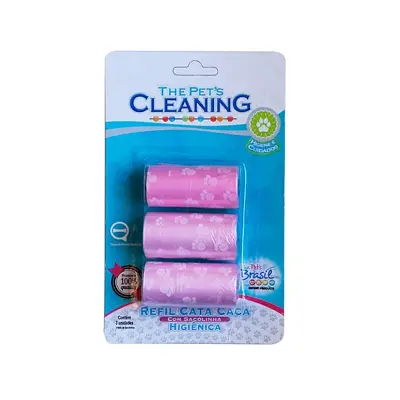 Refil Kit Cata Caca Rosa The Pet S Brasil C/3 Unidades