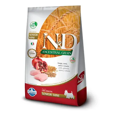 Ração N&D Ancestral Cães Senior Raças Pequenas Frango 2,5kg