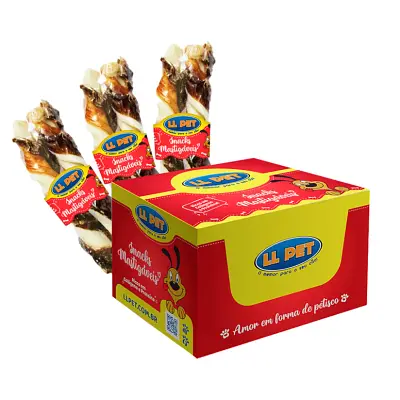Petisco para Cães LL Pet Combo Sticks Twist 5 com 1 Unidade