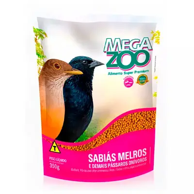 Ração para Trinca Ferro e Sabiá Megazoo 350g