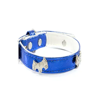 Coleira Cães The Pets Fashion Bone Strass Pequena