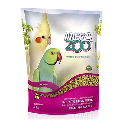 Ração para Calopsitas e Ring Necks Megazoo 300g