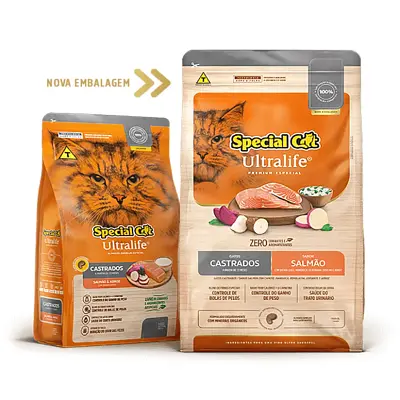 Ração Special Cat Ultralife Castrados Salmão 3kg