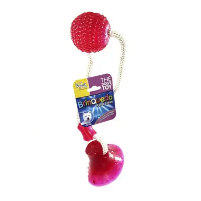 Brinquedo Cães The Pets Mordedor Bola Com Ventosa Rosa