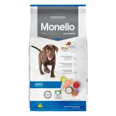 Ração Cães Monello Filhotes Frango 15Kg