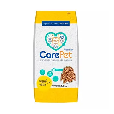 Granulado de Madeira Pássaros Carepet Premium Original 2,5kg