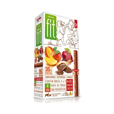 Stick Para Cães Fit Spin Pet Sabor Manga, Beterraba e Linhaça 50g
