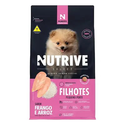 Ração Cães Nutrive Select Filhotes Pequeno porte Frango e Arroz 2,5kg