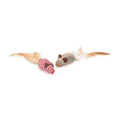 Brinquedo Gatos Mimo Conjunto Dois Ratinhos Papelão