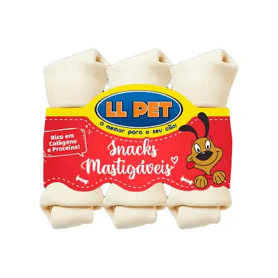 Osso para cães nó LL Pet 2/3 3 unidades