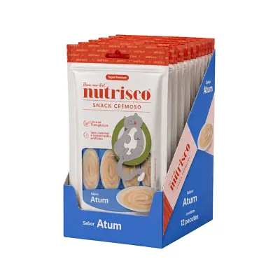 Snack Cremoso para Gatos Nutrisco Atum Caixa com 48 Sachês