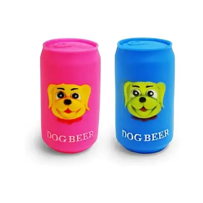 Brinquedo Cães The Pets Vinil Dog Beer Latinha Colors