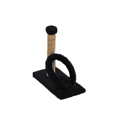 Arranhador Pet Lar Gatos Poste Retangular com Arco Preto