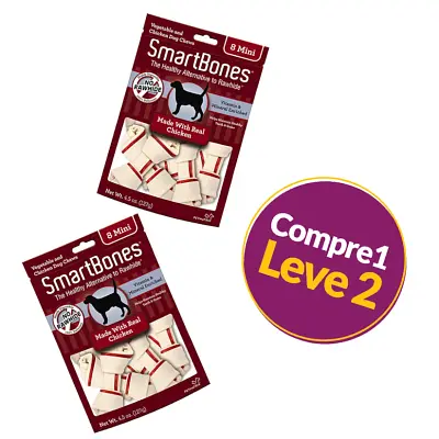 Ossinhos Para Cães Smartbones Chicken Mini 8 Unidades