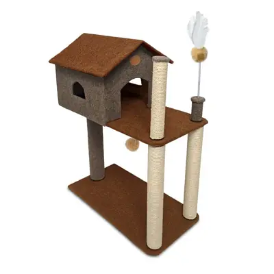Arranhador Home Carpete Marrom