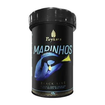 Ração Para Peixes Poytara Marinhos Black Line M 45g