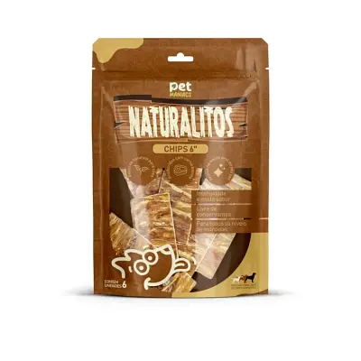 Petisco para Cães Pet Maniacs Naturalitos Chips 6" 6 Unidades
