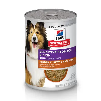 Ração Úmida Hill s Science Diet Pele Sensível para Cães Adultos Sabor Peru e Arroz 354g