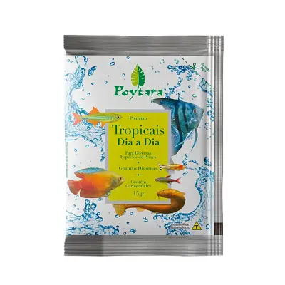 Ração Para Peixes Poytara Tropicais Dia Dia Sache 15g