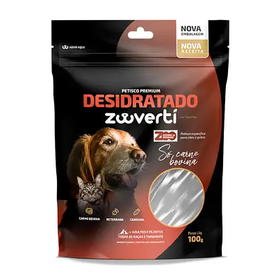 Snack Papapets Desidratado para Cães Carne Bovina 100g
