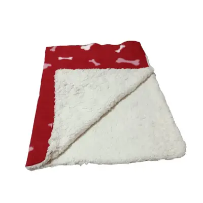 Manta Soft para Cães e Gatos Vermelha Lã Sherpa Ovelha CamaPet