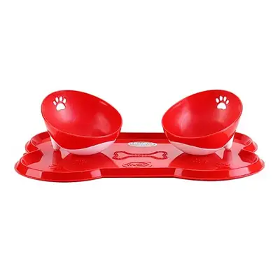 Kit Jogo Americano Osso Grande Vermelho Grande Truqys Pets