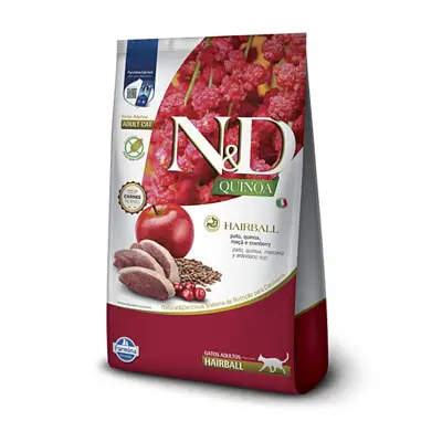 Ração N&D Quinoa Gatos Adultos Hairball 1,5kg