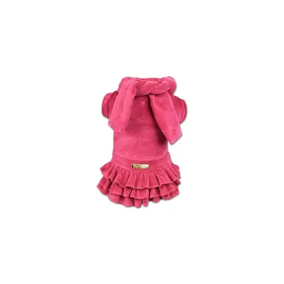 Vestido com Cachecol Agridoce Cães Rosa