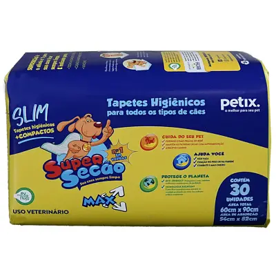 Tapete Higiênico Super Secao Max Slim com 30 Unidades