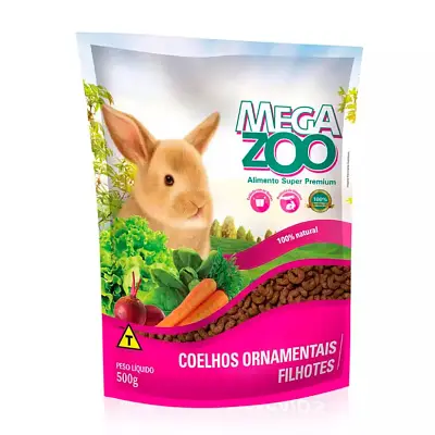 Ração para Coelhos Ornamentais Filhote Megazoo 500g