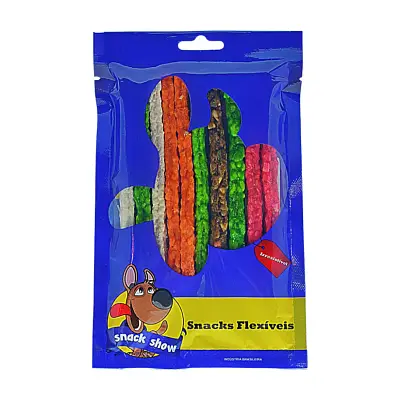 Osso Snack Show Cães Palitos Flex Estrela Misto com 10 Unidades