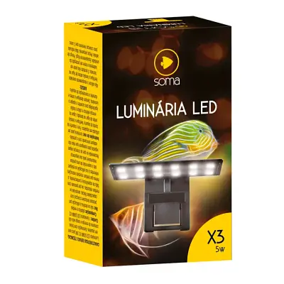 Luminária de LED Soma Preta X3 5W Branco e Azul 220v