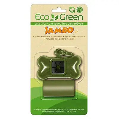 Kit Cata Cata Jambo Porta Saquinho Bio.Eco Green 2 Rolos