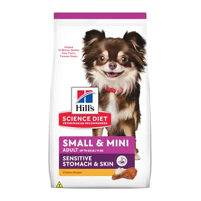 Ração Hill s Science Diet Pele Sensível Pequenos e Mini para Cães Adultos Sabor Frango 1,81 kg