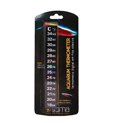 Termometro Digital Em Fita Para Aquário Rxc005 Soma