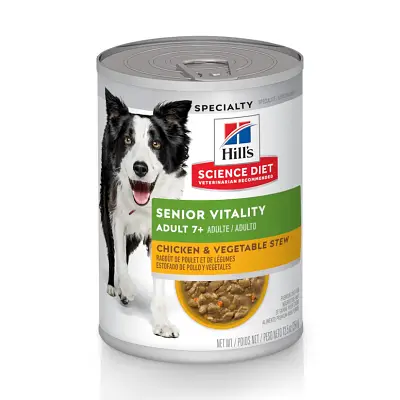 Ração Úmida Hill s Science Diet Vitalidade Sênior para Cães Idosos Sabor Frango e Vegetais 354g