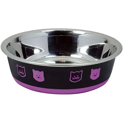 Comedouro Gatos Jambo Inox Fusion Rosa
