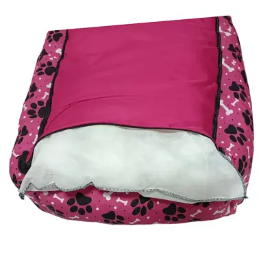 Cama para Cães e Gatos CamaPet Pata Osso Rosa Tamanho P