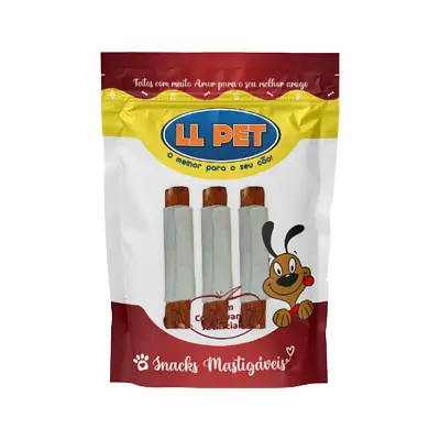 Petisco para cães enroladinho LL Pet 3 unidades