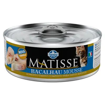 Ração úmida Matisse Gatos Bacalhau Mousse 85g
