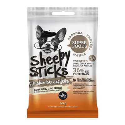 Snack Oh LàLà Cães Sheepy Sticks Manga, Abóbora e Cúrcuma 50g