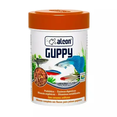 Ração Para Peixes Guppy Flocos Alcon 10g