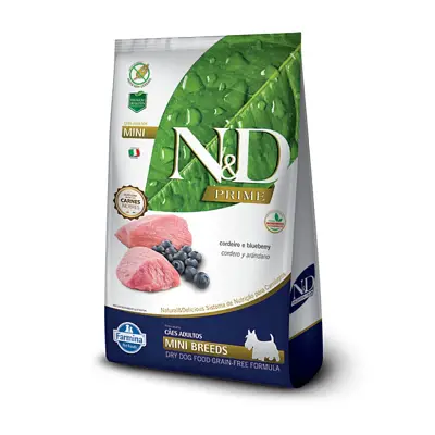 Ração N&D Prime Cães Adultos Mini Cordeiro 800g