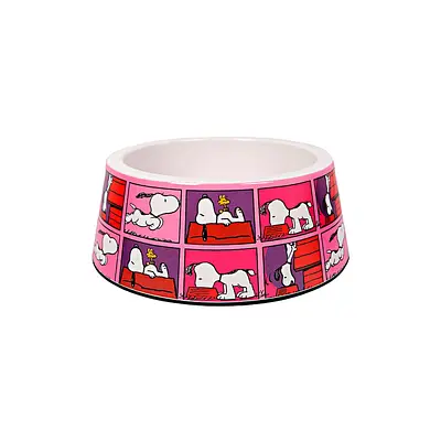 Comedouro Para Cães Melamina Snoopy Quadpink Zooz Pets 1L