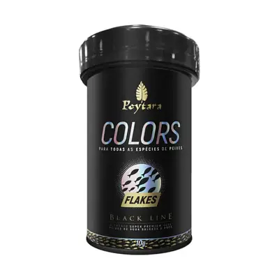 Ração Para Peixes Poytara Colors Flakes Black Line 10g