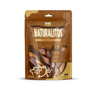 Osso para Cães Pet Maniacs Naturalitos Trança 6" 3 Unidades