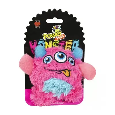 Brinquedo Cães The Pets Pelúcia Moster Médio Rosa 10cm