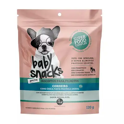 Biscoito Oh Lala Cães Filhotes Cordeiro 120g