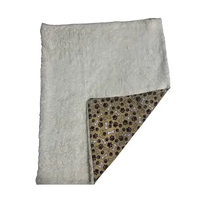 Manta Soft para Cães e Gatos Ossinho Marrom Lã Sherpa Ovelha CamaPet
